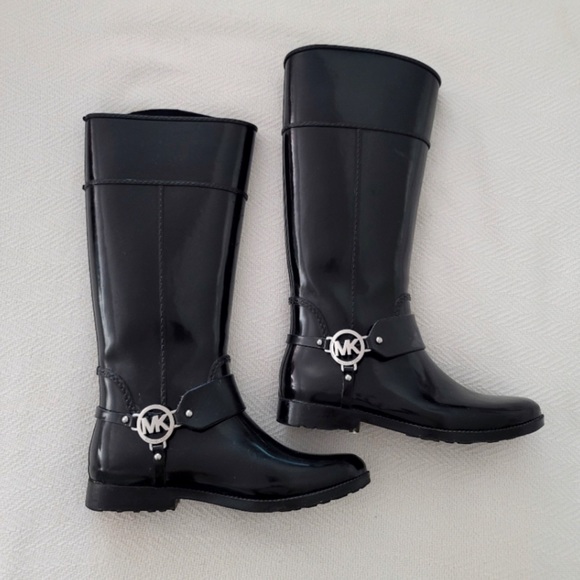 Michael Kors Shoes - Michael Kors Fulton black rubber rain boots, size 9, shiny!
